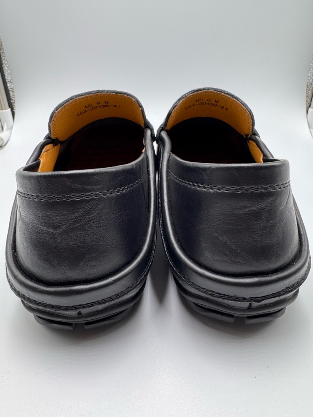 Go Tour Slip-On Loafers Leather Black Men’s 8 - Picture 3 of 4